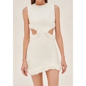 NWT ALEXIS Mini White Cut-Out Elean Dress